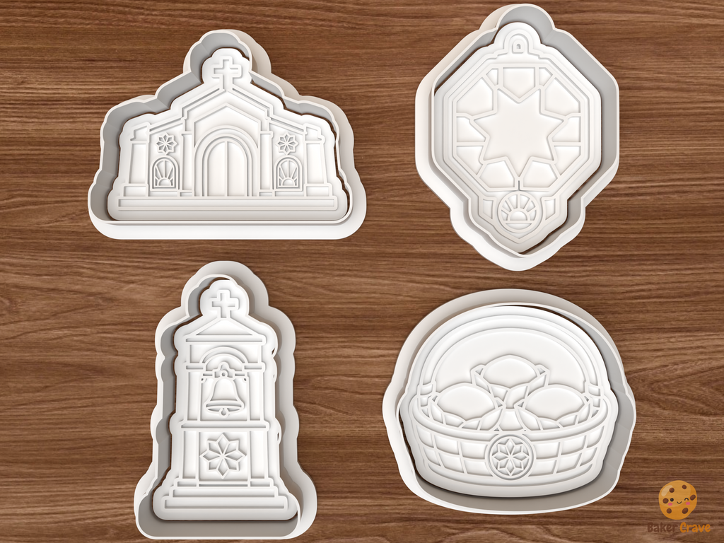 Simbang Gabi Christmas Cookie Cutter Set STL File - 01 set main