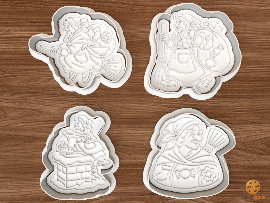 La Befana Christmas Cookie Cutter Set STL File - 01 set main