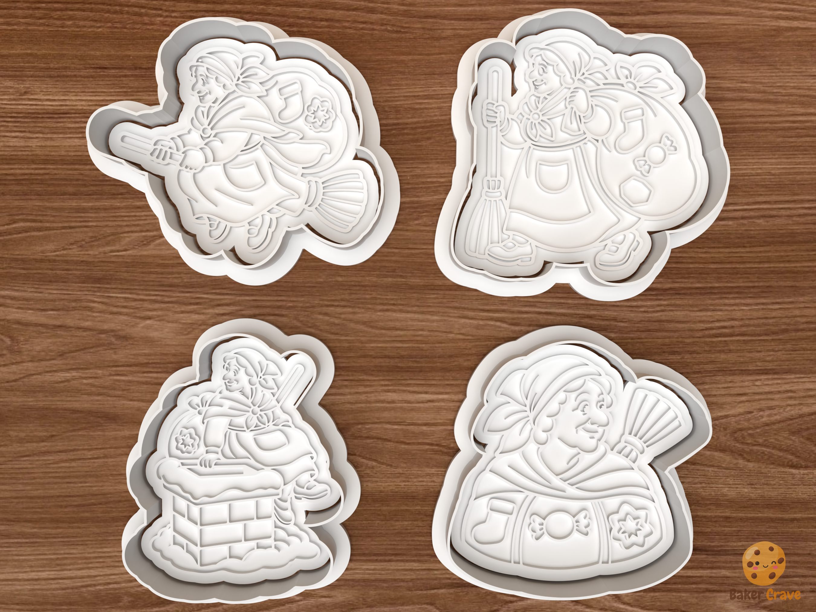 La Befana Christmas Cookie Cutter Set STL File - 01 set main