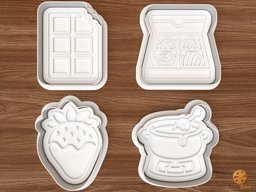 Chocolate Shop Cookie Cutter Set STL File - 01 set main