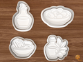 Olive Oil Deli Cookie Cutter Set STL File - 01 set main