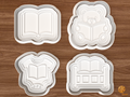 Storybook Baby Shower Cookie Cutter Set STL File - 01 set main