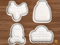 Equestrian Tack Cookie Cutter Set STL File