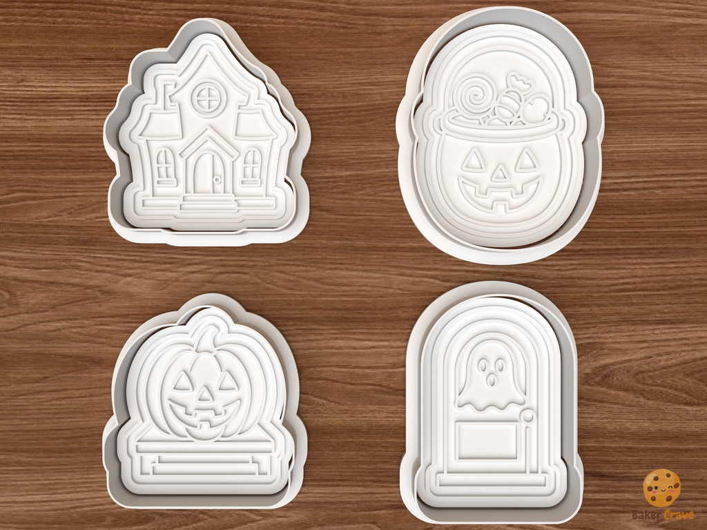Haunted House Halloween Cookie Cutter Set STL File