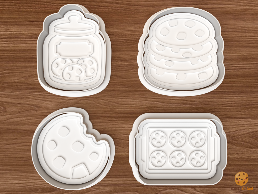 Cookie Jar Cookie Cutter Set STL File - 01 set main