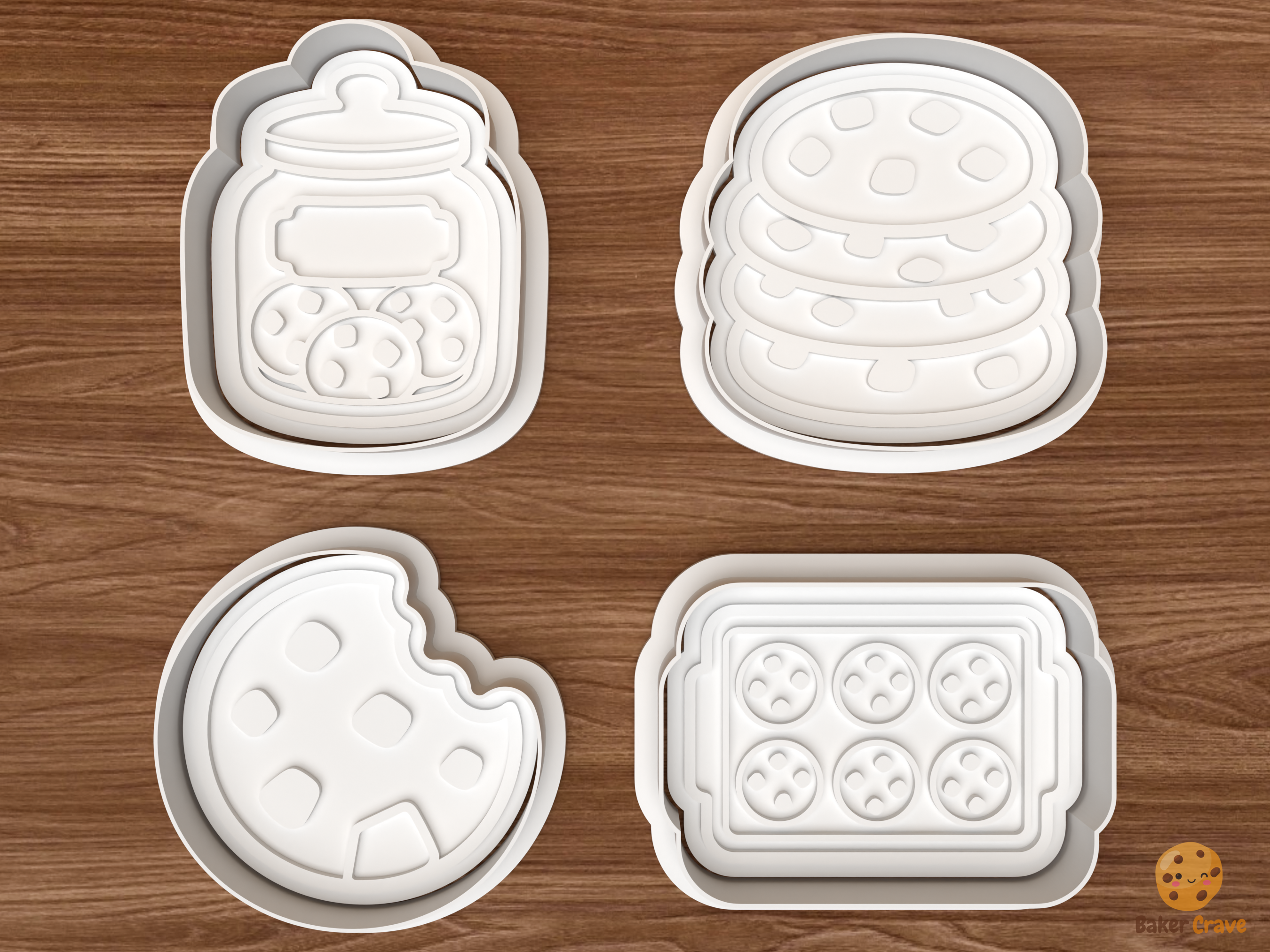 Cookie Jar Cookie Cutter Set STL File - 01 set main