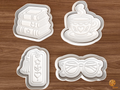 Book Lover Cookie Cutter Set STL File - 01 set main