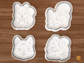 Squirrel Cookie Cutter Set STL File - 01 set main