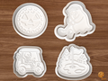 Halloween Golf Cookie Cutter Set STL File - 01 set main