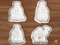Three Kings Christmas Cookie Cutter Set STL File - 01 set main