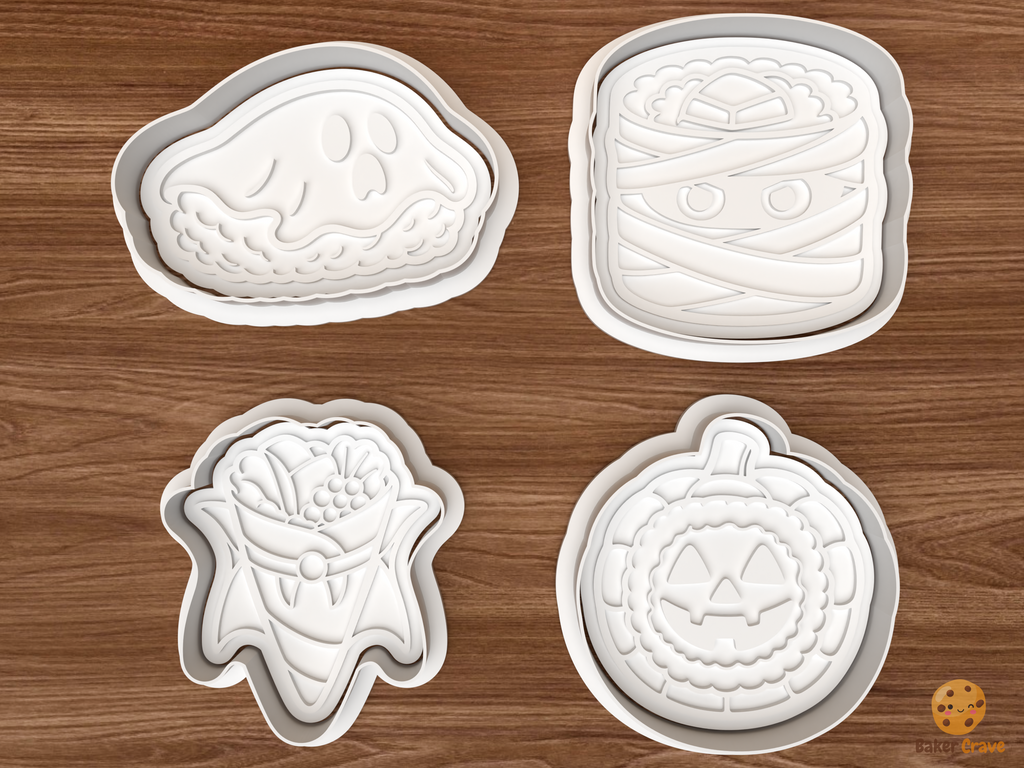 Halloween Sushi Cookie Cutter Set STL File - 01 set main