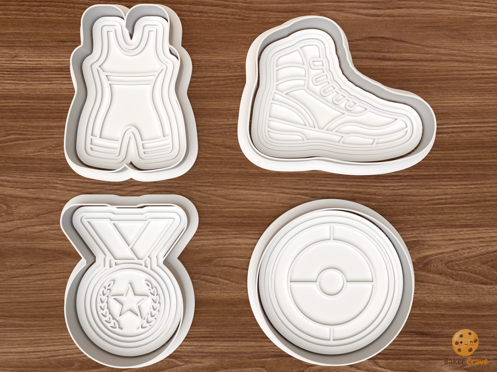 Wrestling Team Cookie Cutter Set STL File - 01 set main