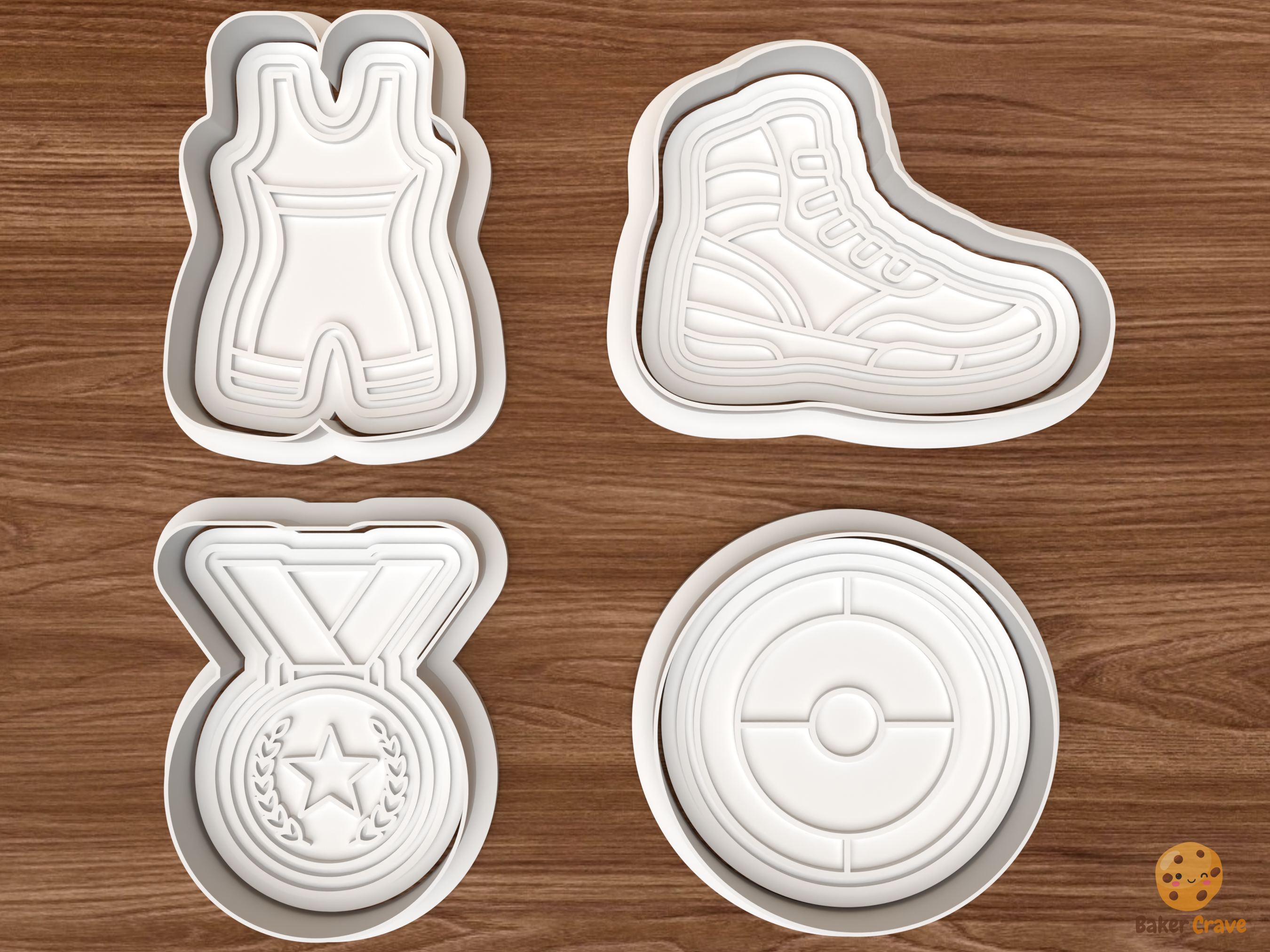Wrestling Team Cookie Cutter Set STL File - 01 set main