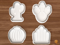 Desert Cactus Cookie Cutter Set STL File