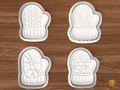 Christmas Mittens Cookie Cutter Set STL File - 01 set main