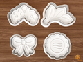 Floral Wreath Platter Cookie Cutter Set STL File