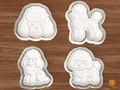 Poodle Dog Cookie Cutter Set STL File - 01 set main