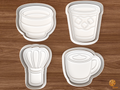 Matcha Cafe Cookie Cutter Set STL File - 01 set main