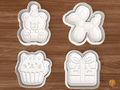 Party Animals Cookie Cutter Set STL File - 01 set main