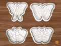 Natural Moths Cookie Cutter Set STL File
