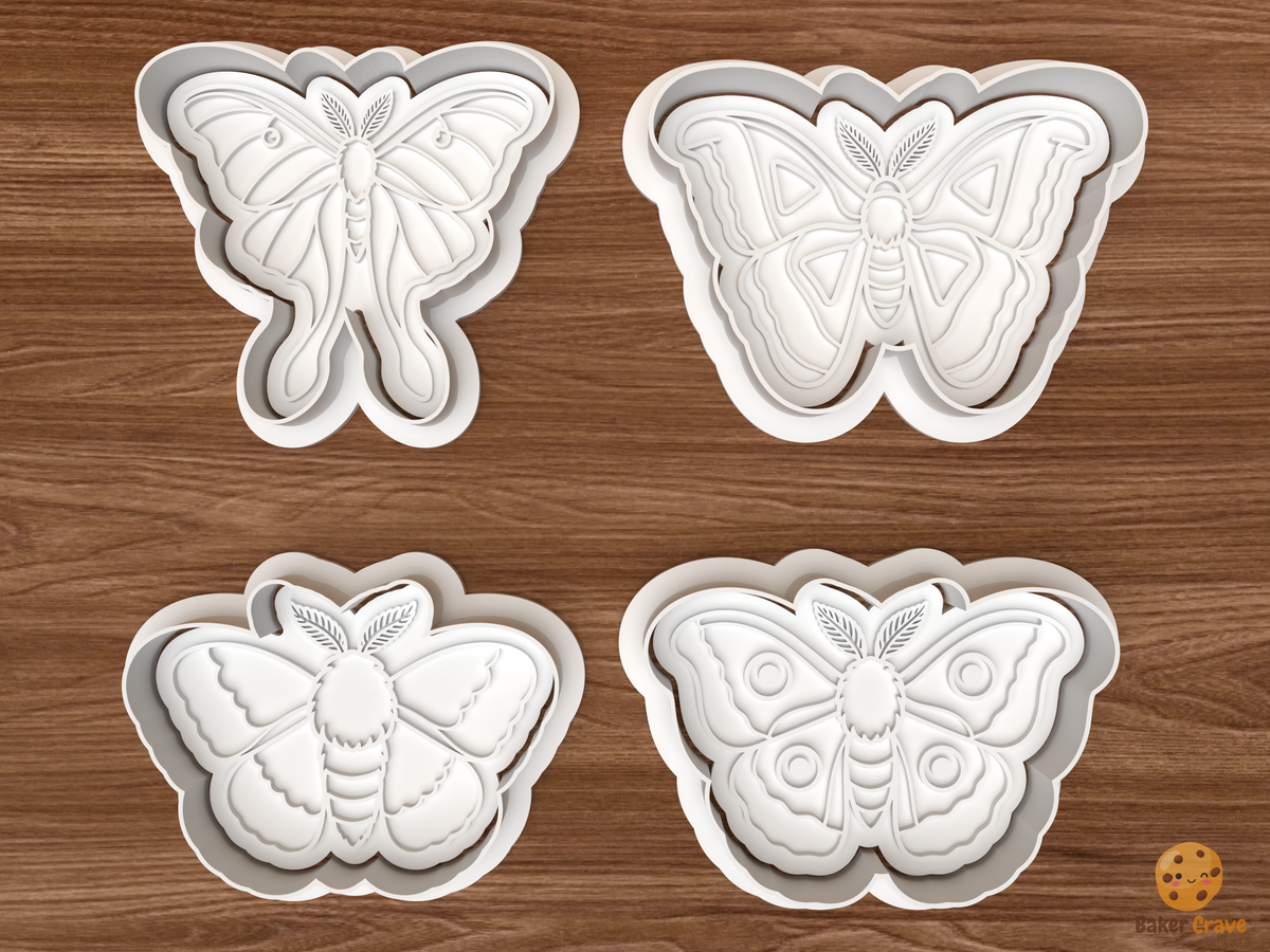 Natural Moths Cookie Cutter Set
