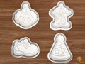 Clown Cookie Cutter Set STL File - 01 set main