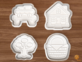 Family Reunion Picnic Cookie Cutter Set STL File - 01 set main