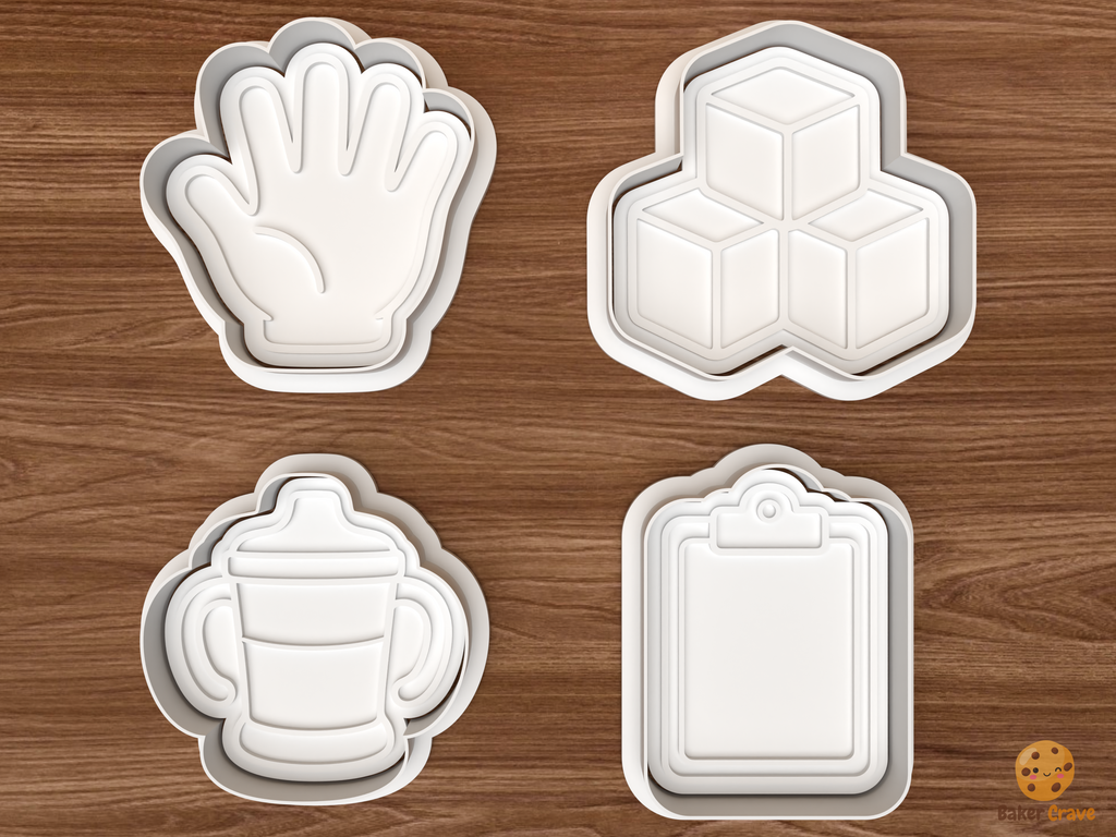 Occupational Therapy Cookie Cutter Set STL File - 01 set main