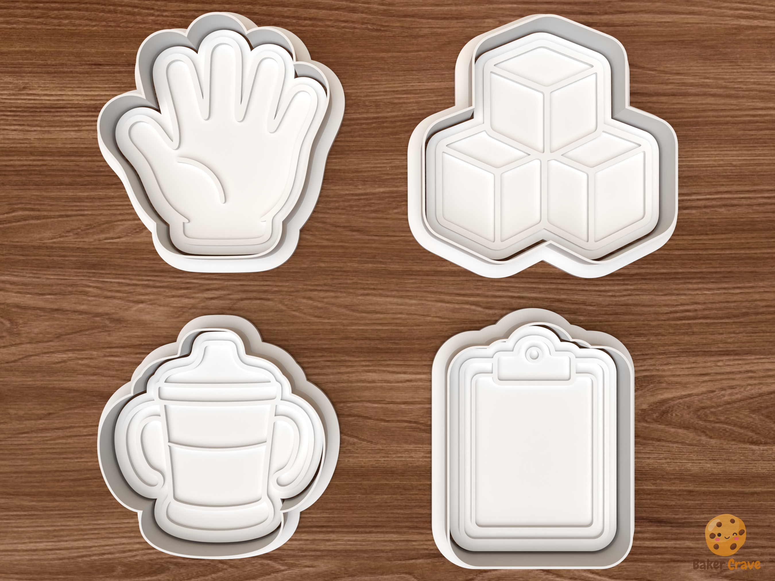 Occupational Therapy Cookie Cutter Set STL File - 01 set main