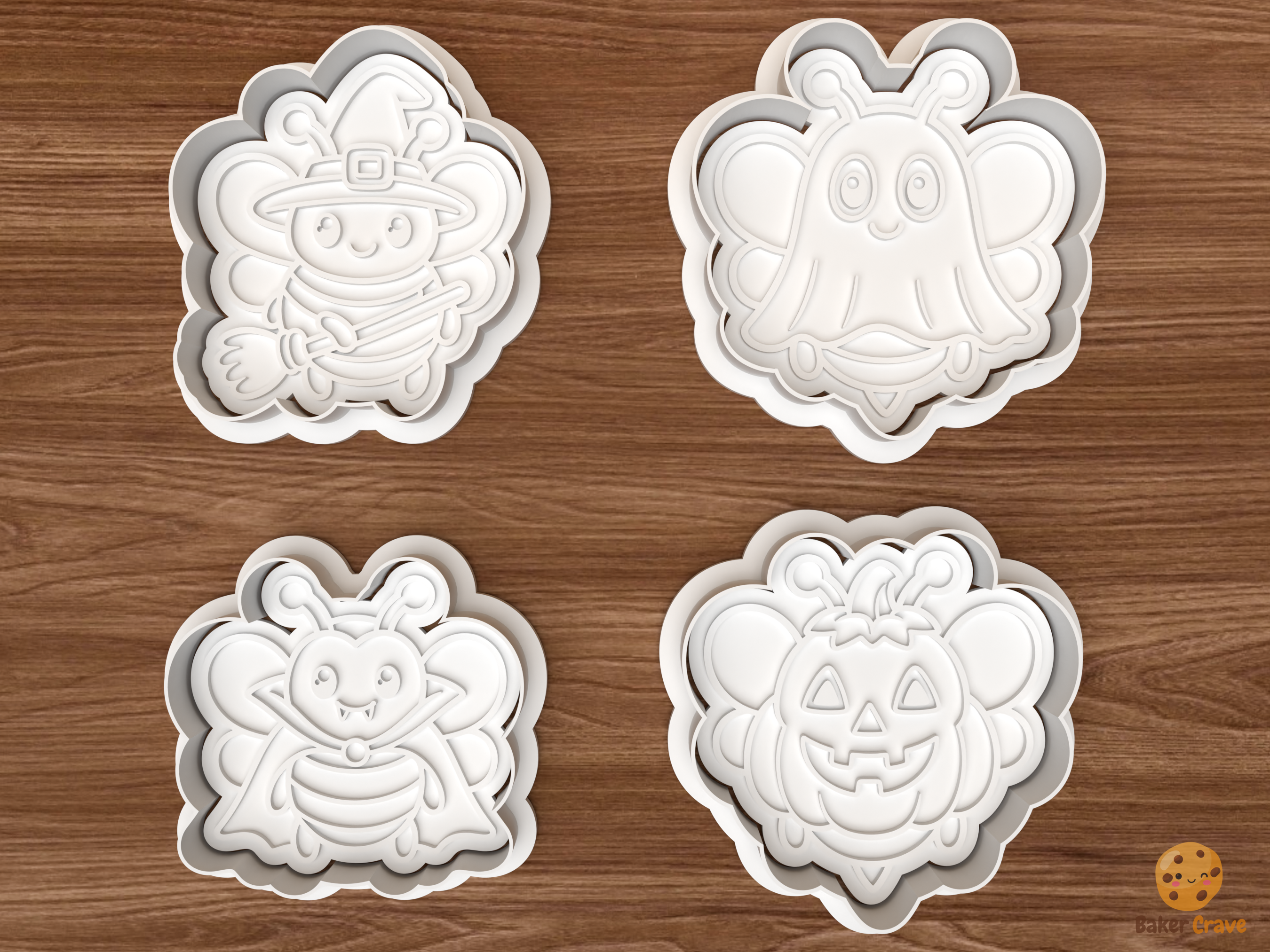 Halloween Bee Cookie Cutter Set STL File - 01 set main