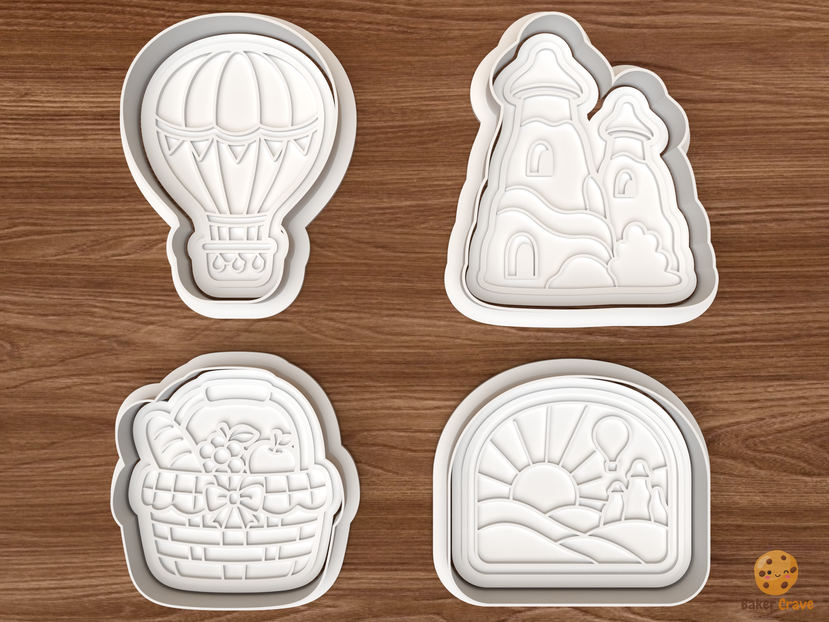 Whimsical Adventure Cookie Cutter Set STL File - 01 set main