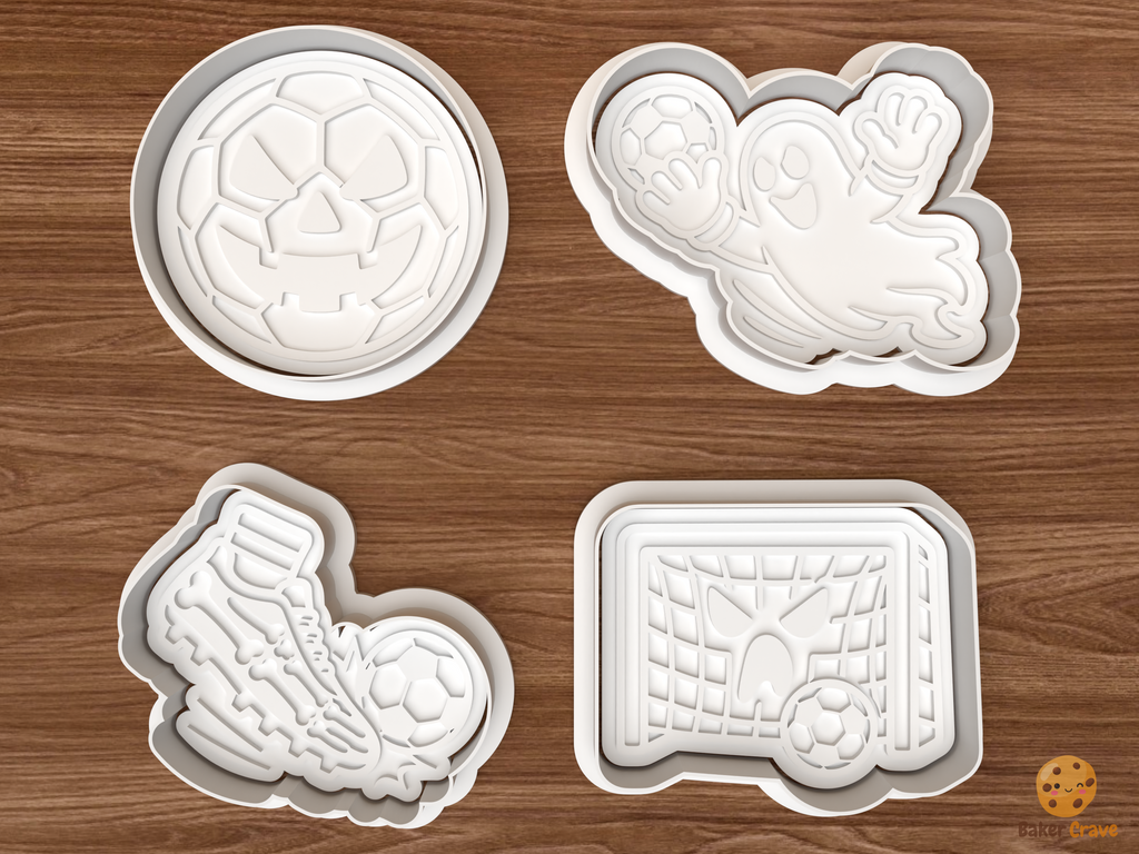 Halloween Soccer Cookie Cutter Set STL File - 01 set main