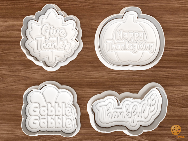 Thanksgiving Greetings Lettering Cookie Cutter Set