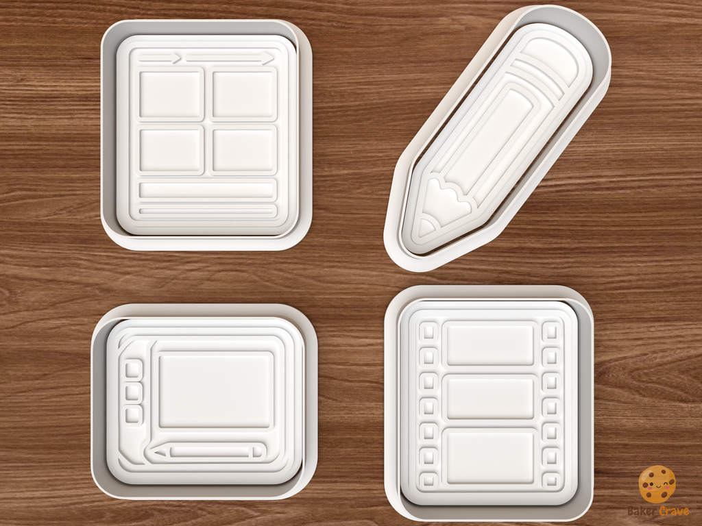 Animation Studio Cookie Cutter Set STL File - 01 set main