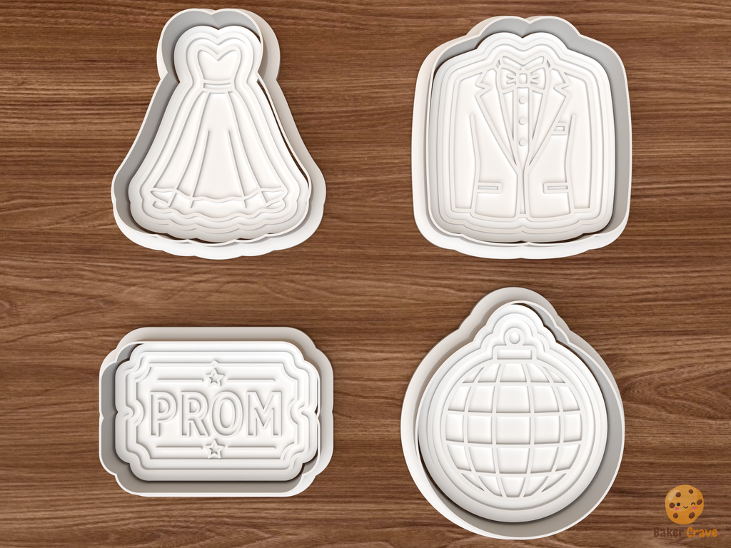 Prom Night Cookie Cutter Set STL File - 01 set main