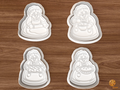 Mrs Claus Baking Day Cookie Cutter Set STL File - 01 set main