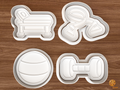Physical Therapy Cookie Cutter Set STL File - 01 set main