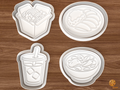 Thai Street Food Cookie Cutter Set STL File - 01 set main