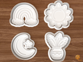 Boho Rainbow Cookie Cutter Set STL File - 01 set main