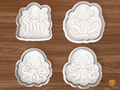 Halloween Kraken Cookie Cutter Set STL File - 01 set main