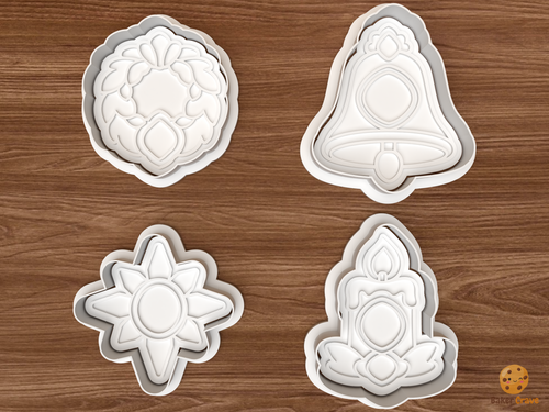 Christmas Brooch Box Cookie Cutter Set STL File - 01 set main