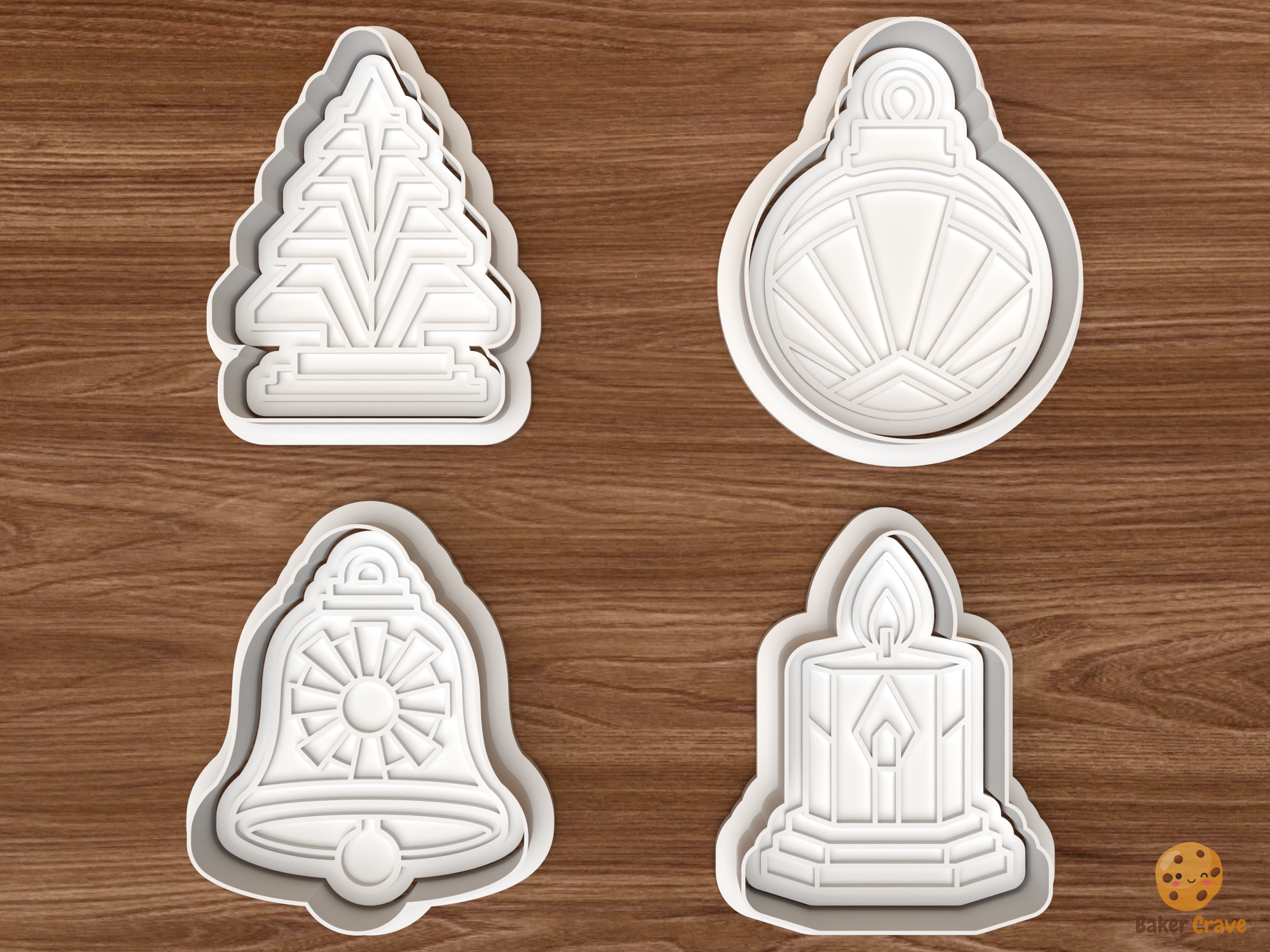 Neodeco Christmas Cookie Cutter Set STL File - 01 set main