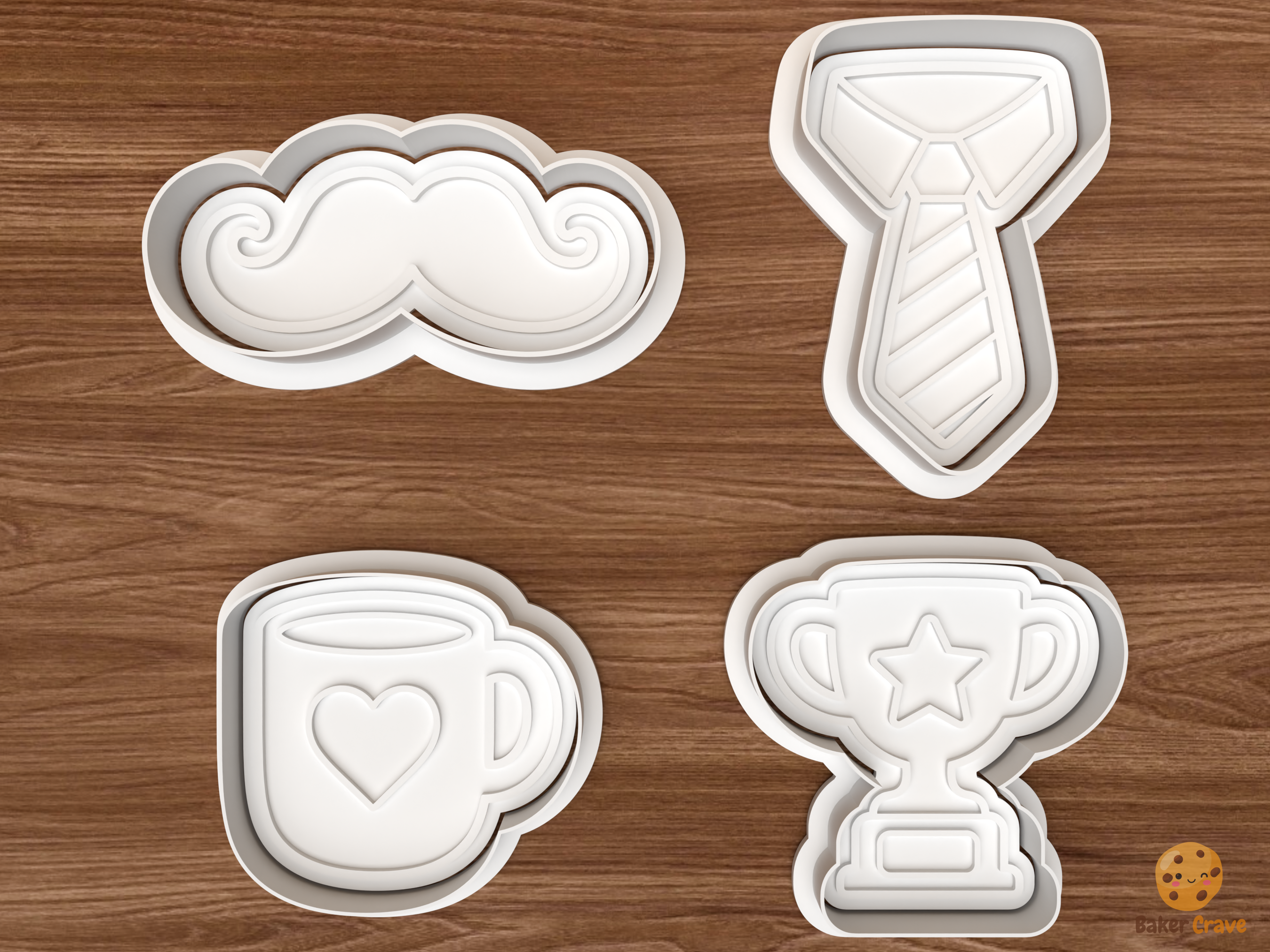Best Dad Cookie Cutter Set STL File - 01 set main