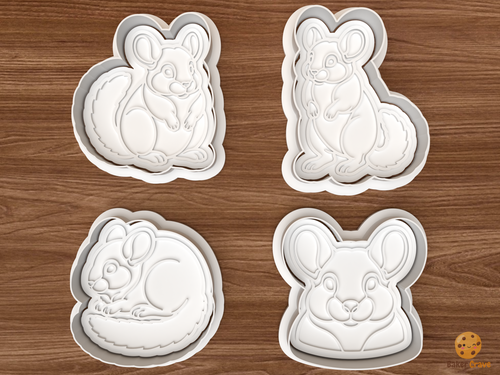 Chinchilla Cookie Cutter Set STL File - 01 set main