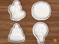 Dinosaur Birthday Cookie Cutter Set STL File - 01 set main