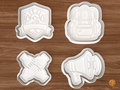 Youth Camp Leadership Cookie Cutter Set STL File - 01 set main