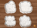 Halloween Axolotl Cookie Cutter Set STL File - 01 set main
