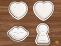 Valentine Heart Linzer Window Cookie Cutter Set STL File