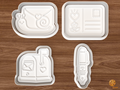 Love Letters Cookie Cutter Set STL File - 01 set main