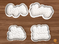Congratulations Words Cookie Cutter Set STL File